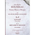 Jean-Baptiste Rousseau : Poésies mises en musique par Royer, Morin & de Bousset