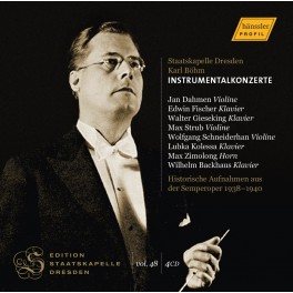 Edition Staatskapelle Dresden Vol.48 : Karl Böhm - Concertos pour instruments - 1938 - 1940