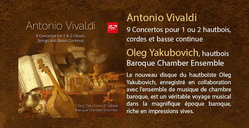 Vivaldi : 9 Concertos pour 1 ou 2 hautbois, cordes et basse continue